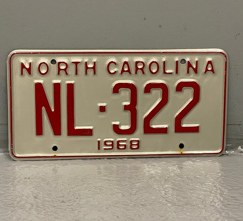 1968 License Plate