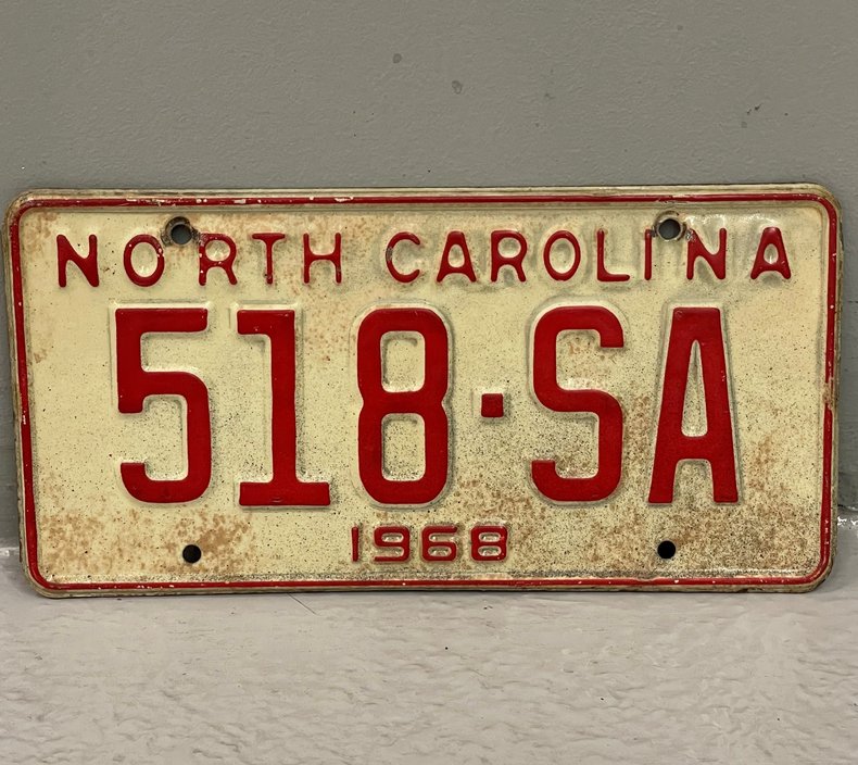 1968 License Plate