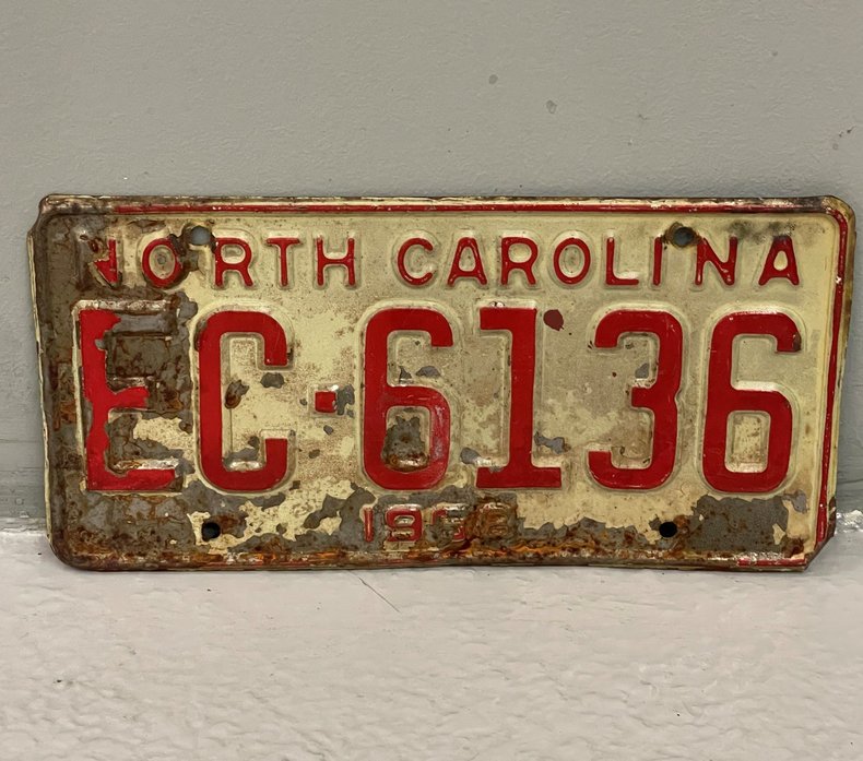1968 License Plate
