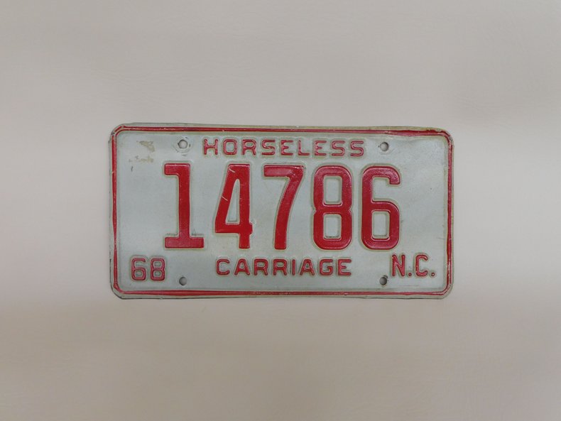 1968 Horseless Carriage License Plate