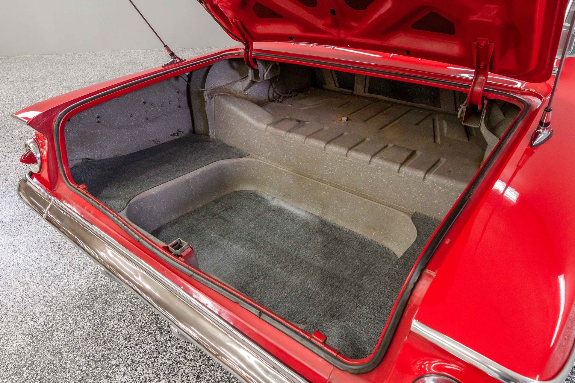 thumbnail image 2 of 1961 Chevy Impala Trunk Mat Kit - Die-Cut Vinyl, 3-Piece, OEM Fit For Hardtop & Coupe 2 of 4