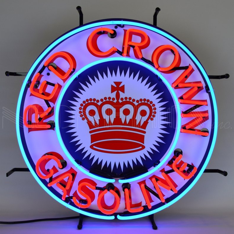 Red Crown Gasoline Neon
