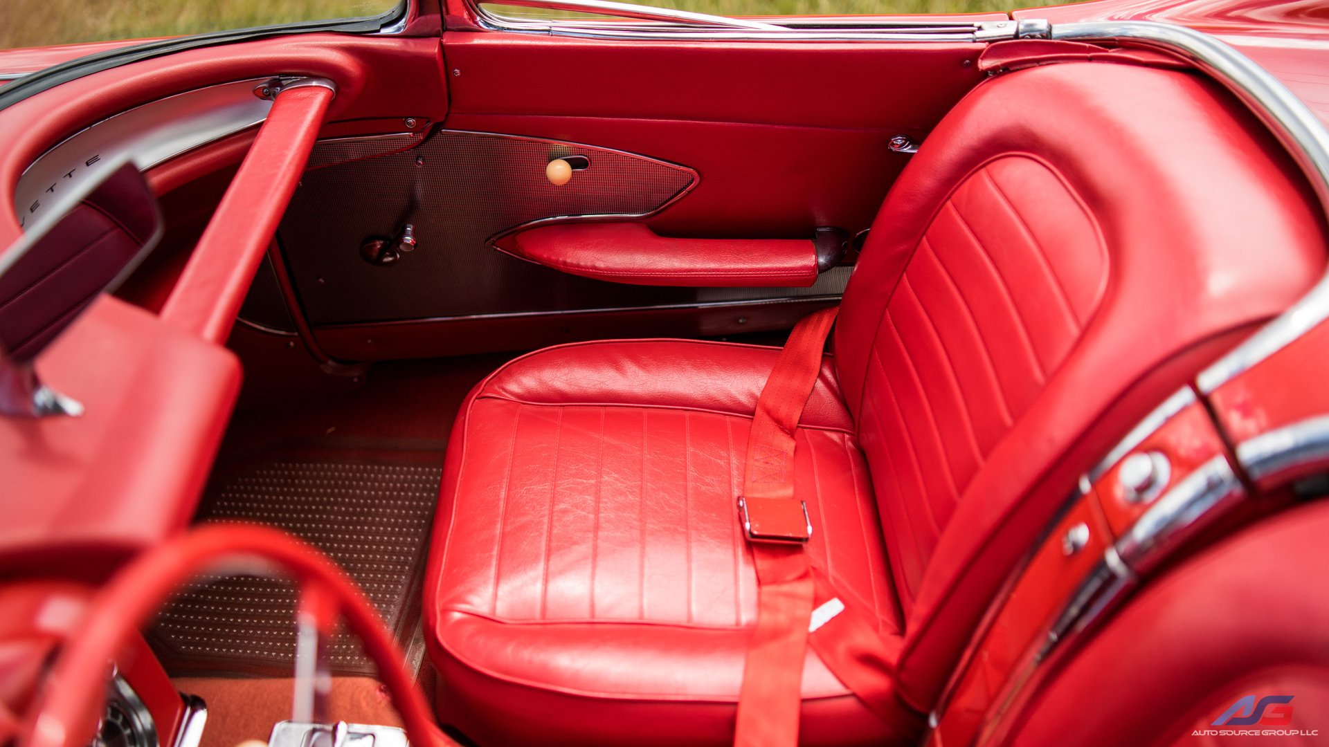 1959 Chevrolet Corvette Sitzbezüge - Leder - Rot
