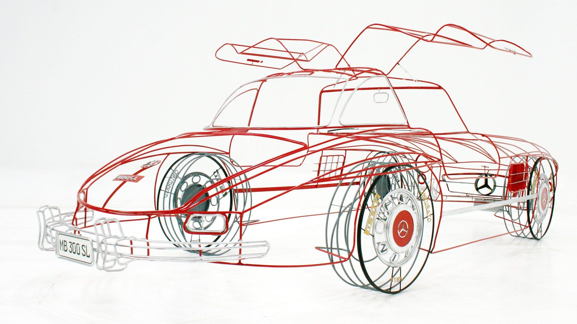 Broad Arrow Auctions | Mercedes-Benz 300 SL Gullwing Coupe Full Scale Wire Sculpture