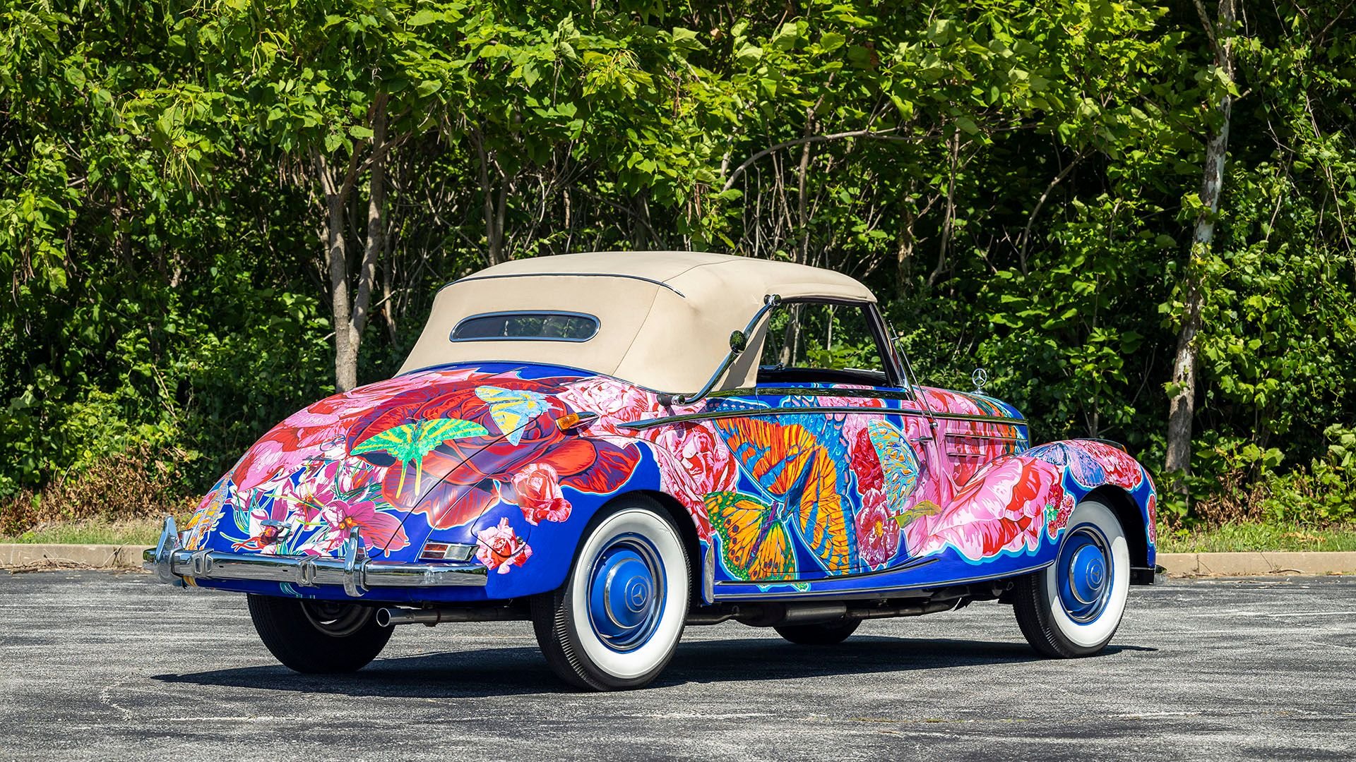 Broad Arrow Auctions | 1952 Mercedes-Benz 220 Cabriolet A “Butterflies & Roses”