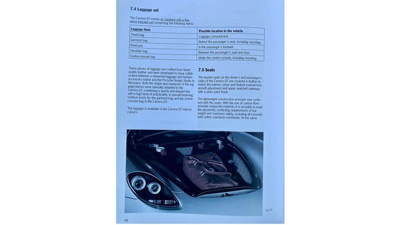 For Sale Porsche Carrera GT Luggage Set - Dark Grey (Black)