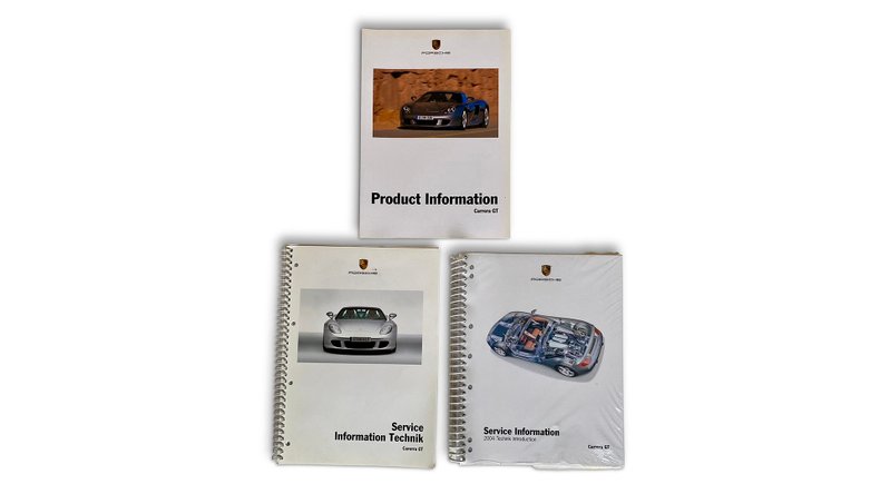 For Sale Porsche Carrera GT Literature - Assorted Brochures, Internal Dealer Literature