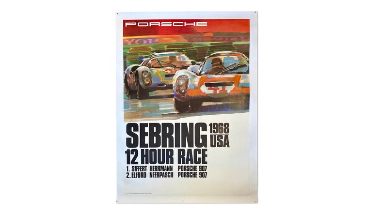 For Sale 1968 Sebring 12 Hours Factory Racing Poster