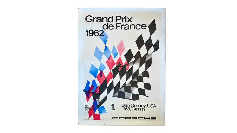 For Sale 1962 Grand Prix de France Formula One Factory Racing Poster