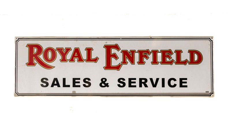 Broad Arrow Auctions | Royal Enfield Sales & Service Enamel Sign