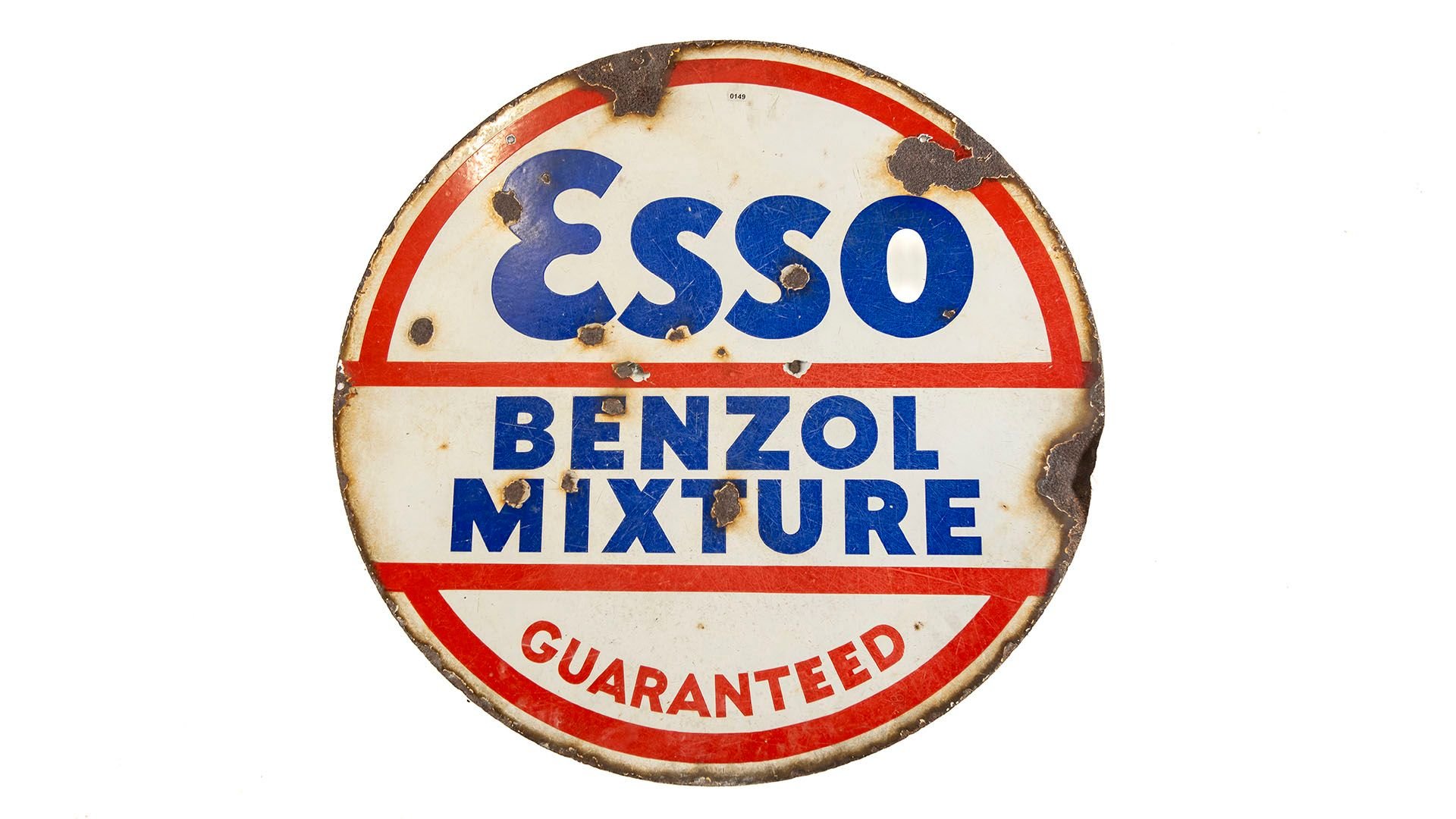 Broad Arrow Auctions | Esso Benzol Mixture Enamel Sign