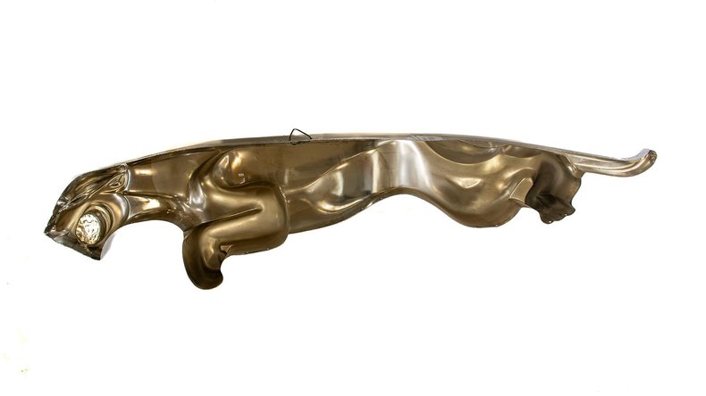 Broad Arrow Auctions | Jaguar Dealer Leaping Cat Figurine - Chrome Effect