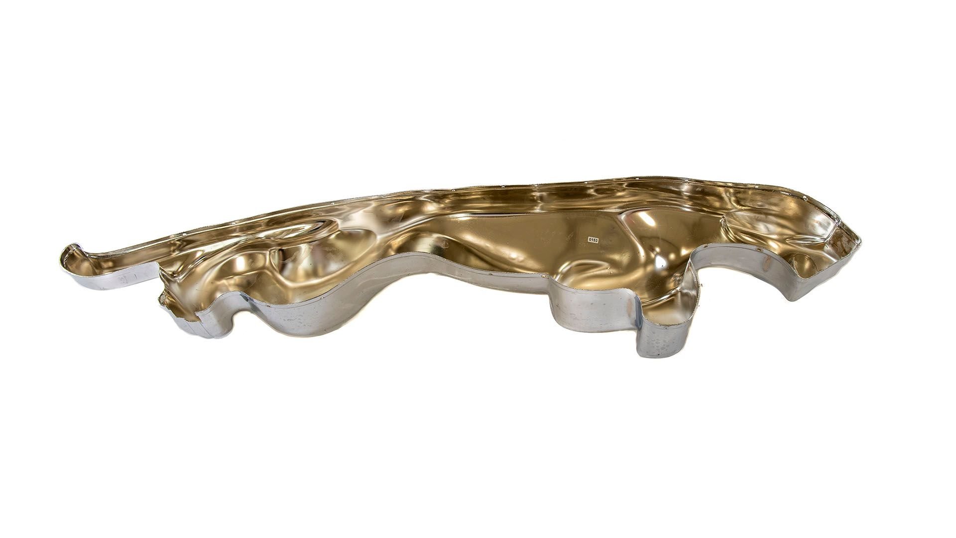 Broad Arrow Auctions | Jaguar Dealer Leaping Cat Figurine - Chrome Effect