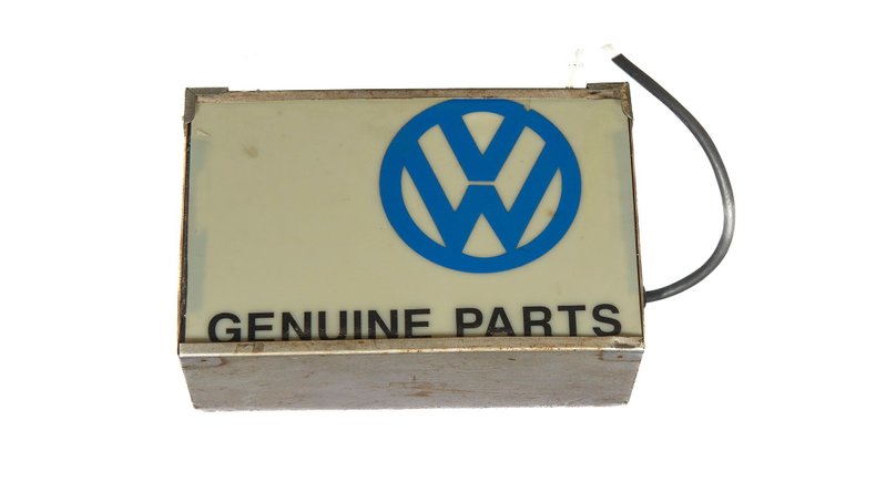 Broad Arrow Auctions | Genuine VW Parts Illuminated Sign