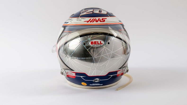 Broad Arrow Auctions | Kevin Magnussen 2022 Signed Original HAAS Helmet