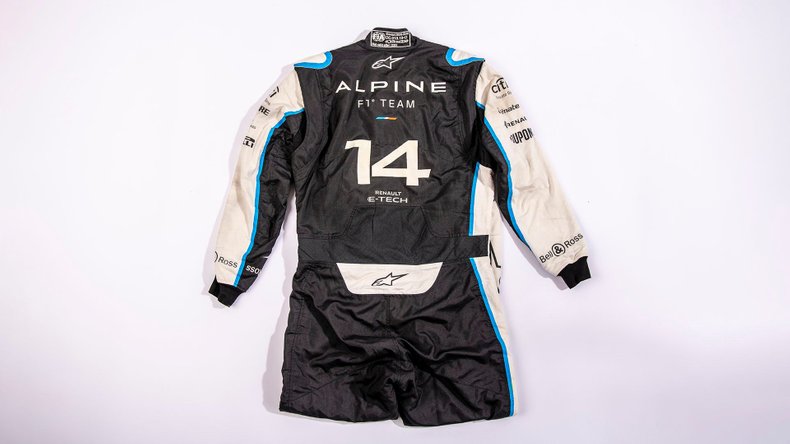 Broad Arrow Auctions | Fernando Alonso 2021 Original Alpine Overalls