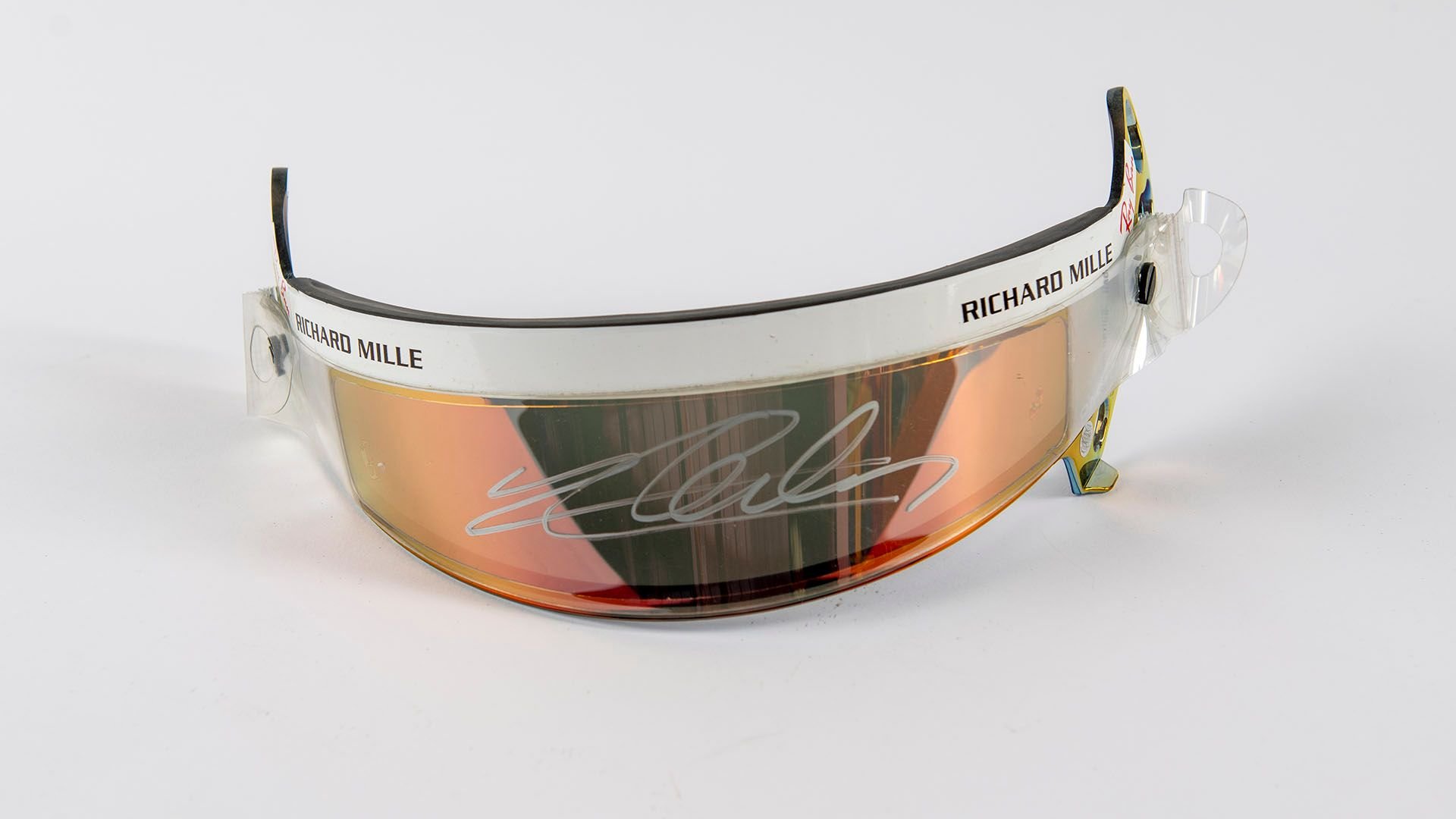 Broad Arrow Auctions | Charles Leclerc 2023 Signed Original Ferrari Helmet Visor