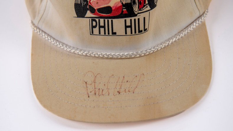 Broad Arrow Auctions | A Vintage Signed Phil Hill Baseball Cap