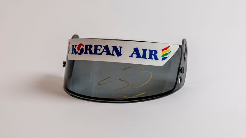 Broad Arrow Auctions | Jenson Button 2001 Signed Original Benetton Helmet Visor