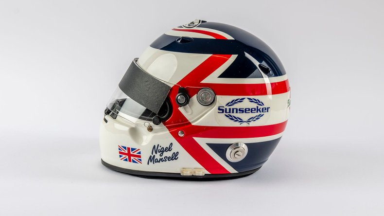 Broad Arrow Auctions | Nigel Mansell 2004 Original Helmet