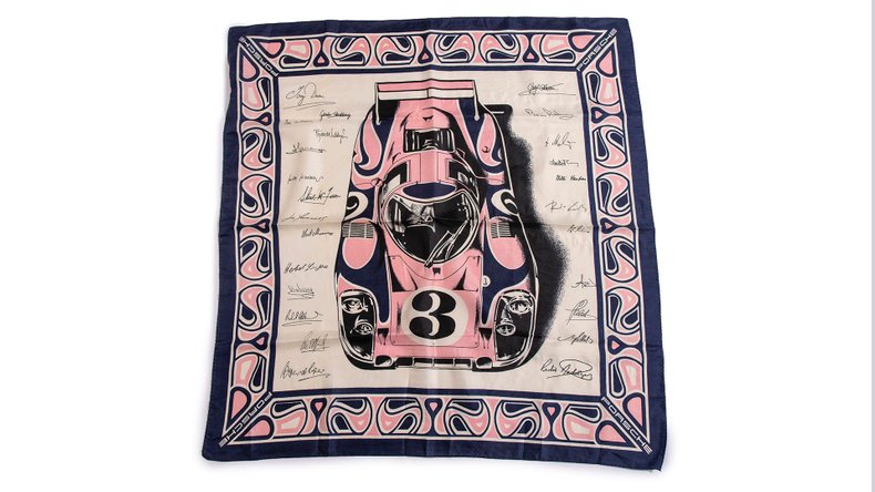 Broad Arrow Auctions | Porsche 917 Silk Marketing Scarf