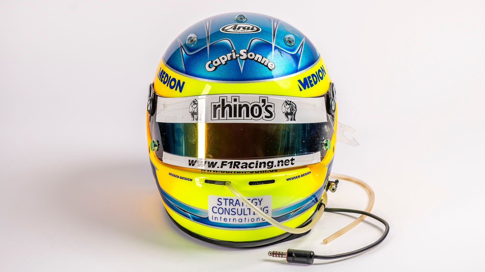 Broad Arrow Auctions | Adrian Sutil 2006 Signed Original Midland / Spyker Helmet