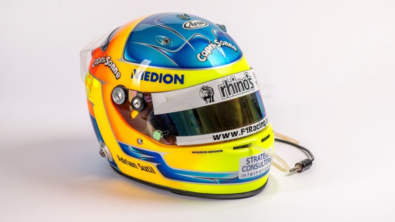 Broad Arrow Auctions | Adrian Sutil 2006 Signed Original Midland / Spyker Helmet