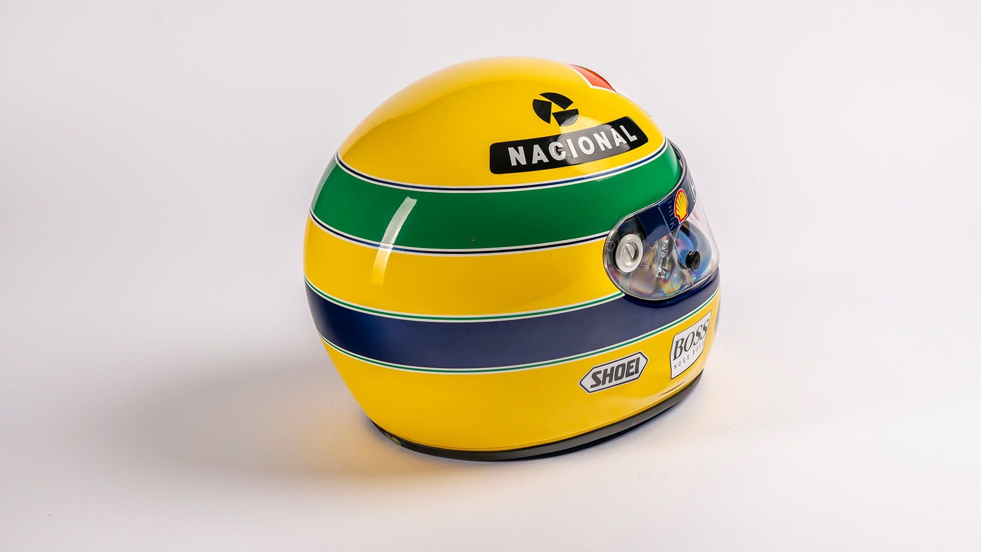 Broad Arrow Auctions | Ayrton Senna 1992 Mclaren Replica Helmet with Original Visor Signed by the Driver