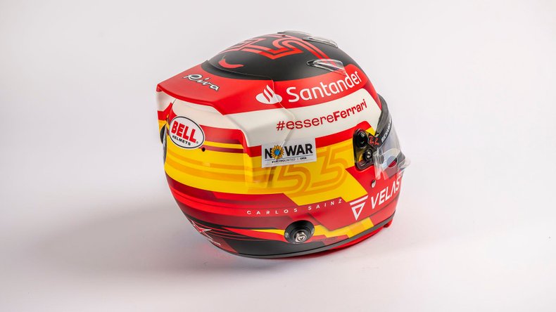 Broad Arrow Auctions | Carlos Sainz 2022 Ferrari Signed Official Replica Helmet