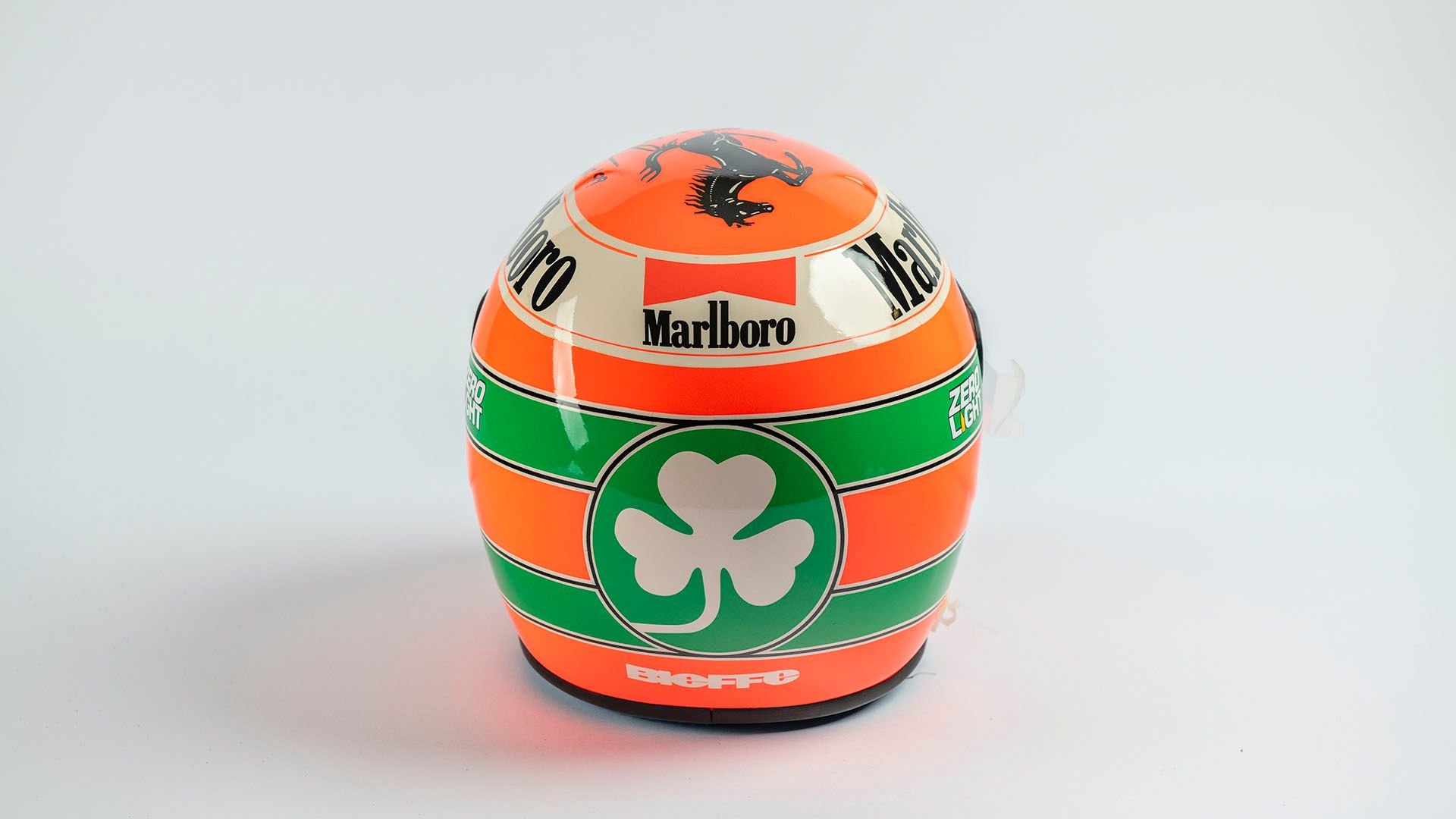 Broad Arrow Auctions | Eddie Irvine 1999 Original Ferrari Helmet Signed Mel '99 by the Driver