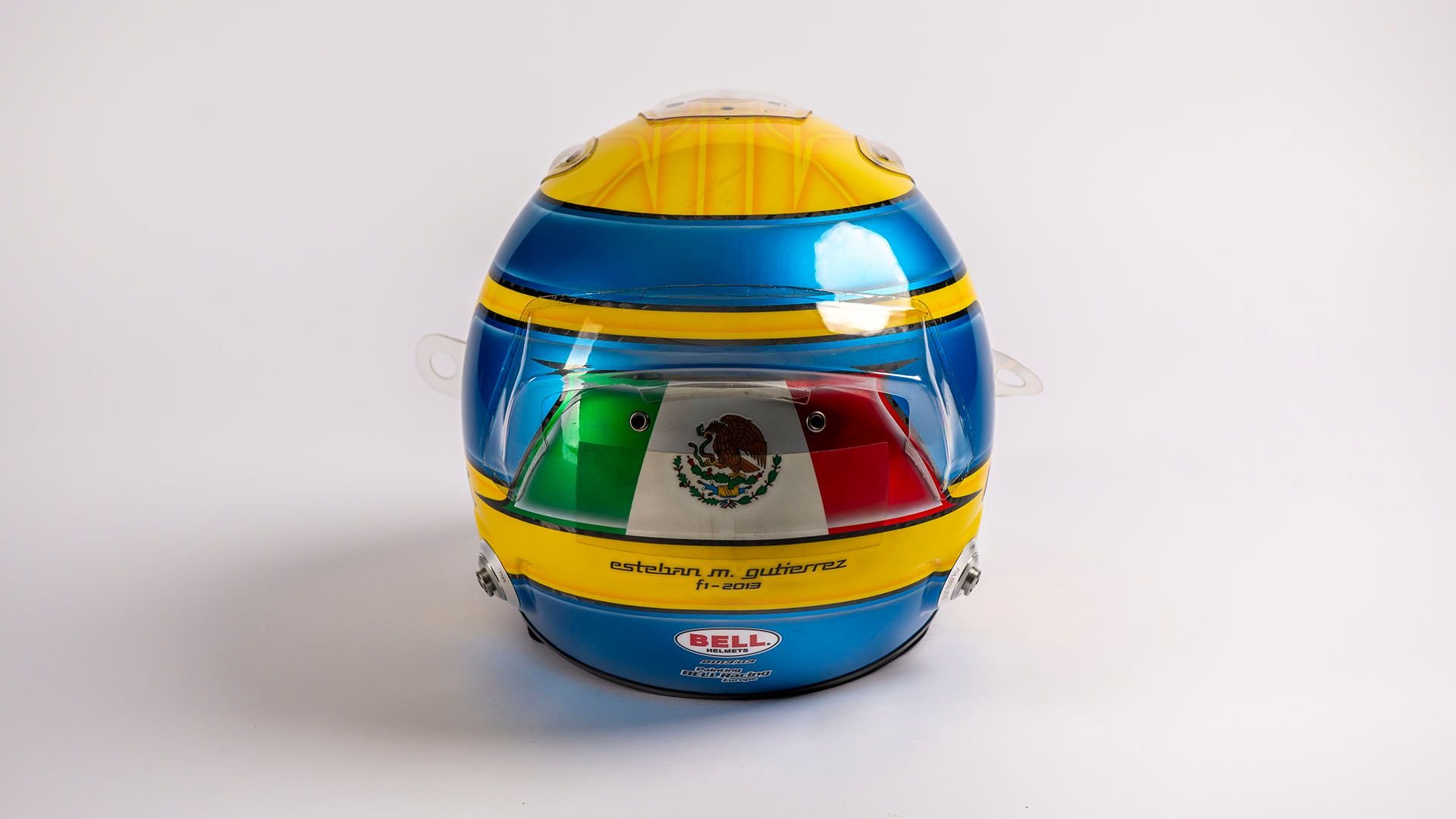 Broad Arrow Auctions | Esteban Gutiérrez 2013 Signed Original Sauber Helmet