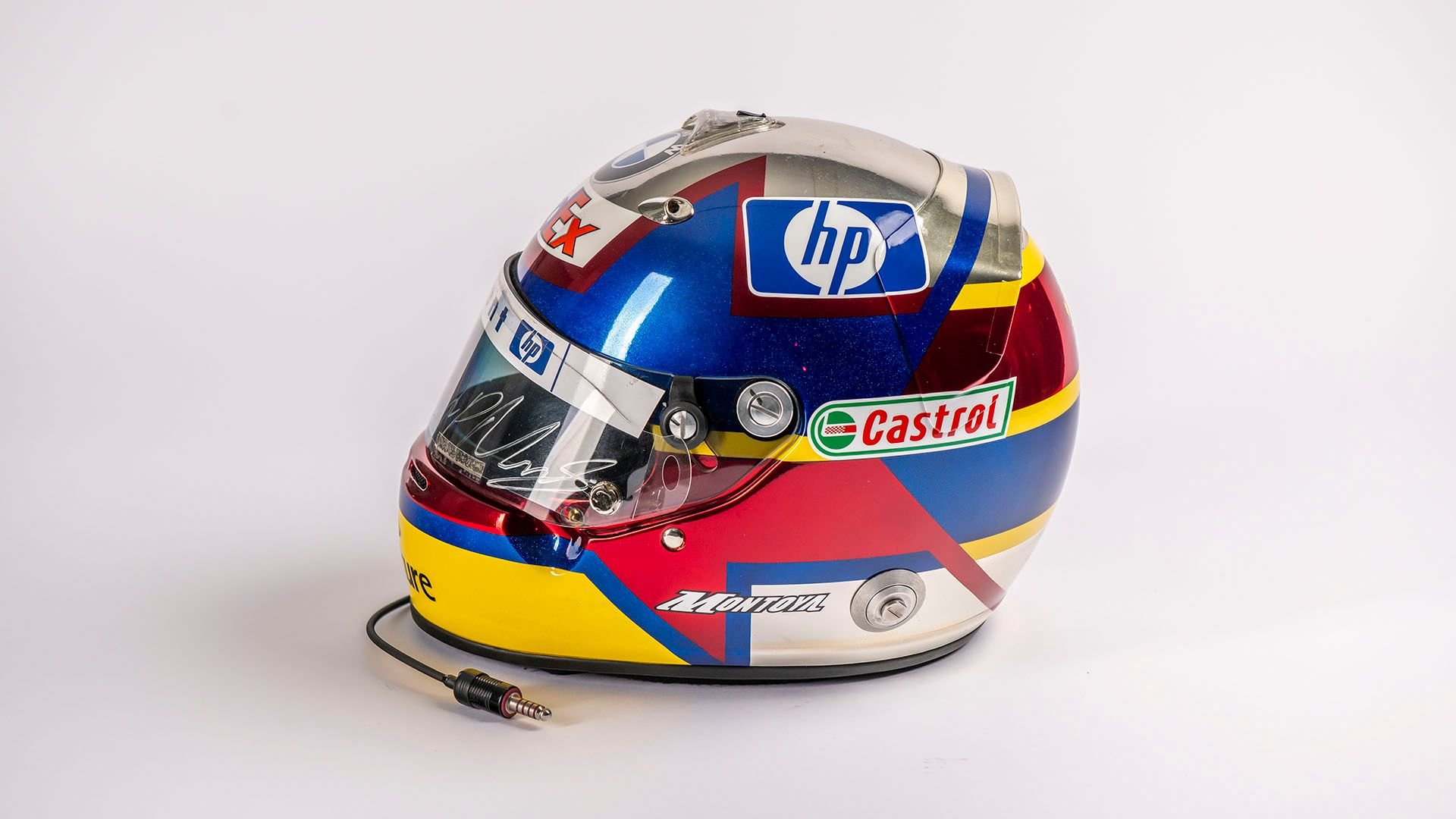 Broad Arrow Auctions | Juan Pablo Montoya Signed Original 2004 Williams Helmet