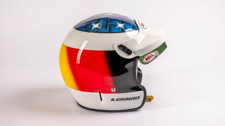 Broad Arrow Auctions | Michael Schumacher 1996 Signed Original Ferrari Bike / Scooter Helmet