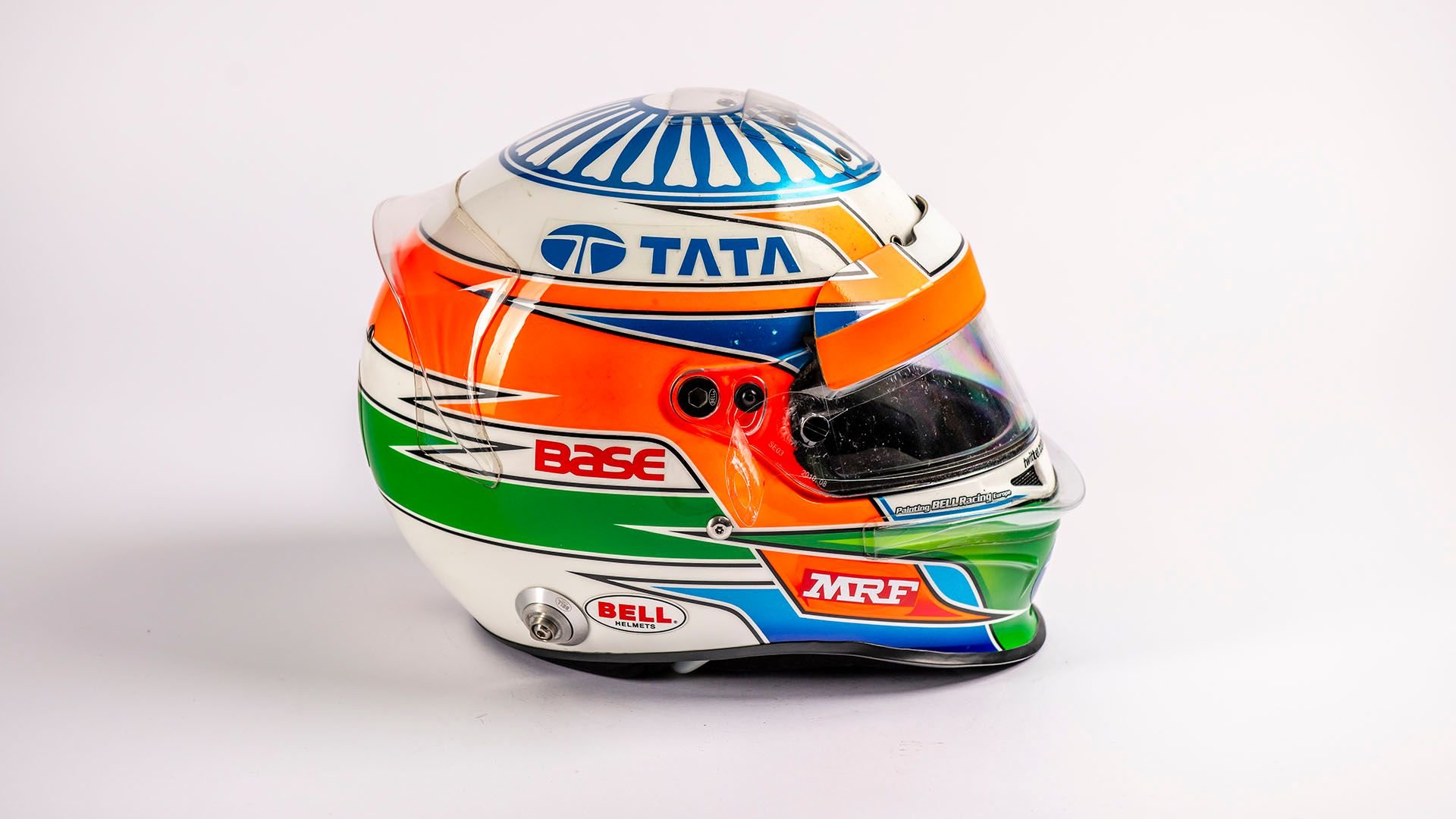 Broad Arrow Auctions | Narain Karthikeyan 2012 Original HRT Helmet Signed Japan 2012 by the Driver