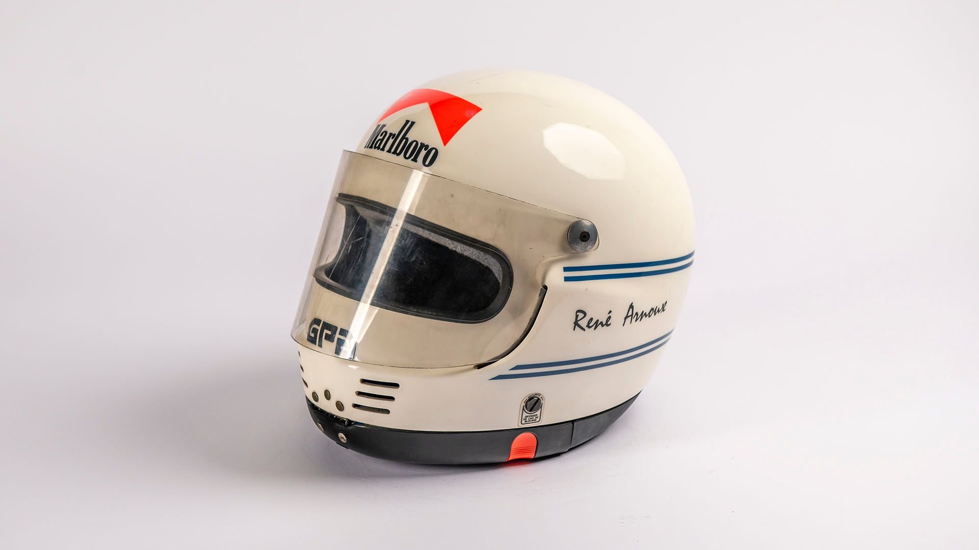 Broad Arrow Auctions | Rene Arnoux 1983 - 1984 Original Ferrari Helmet