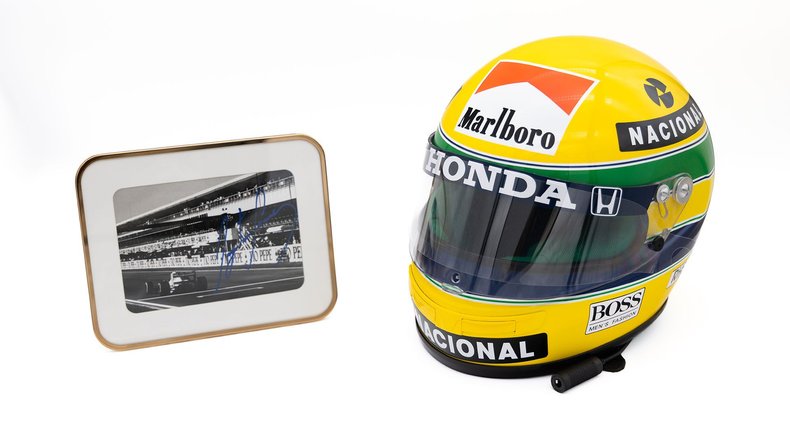 Ayrton Senna 1990 Replica Rheos McLaren Helmet Including Period