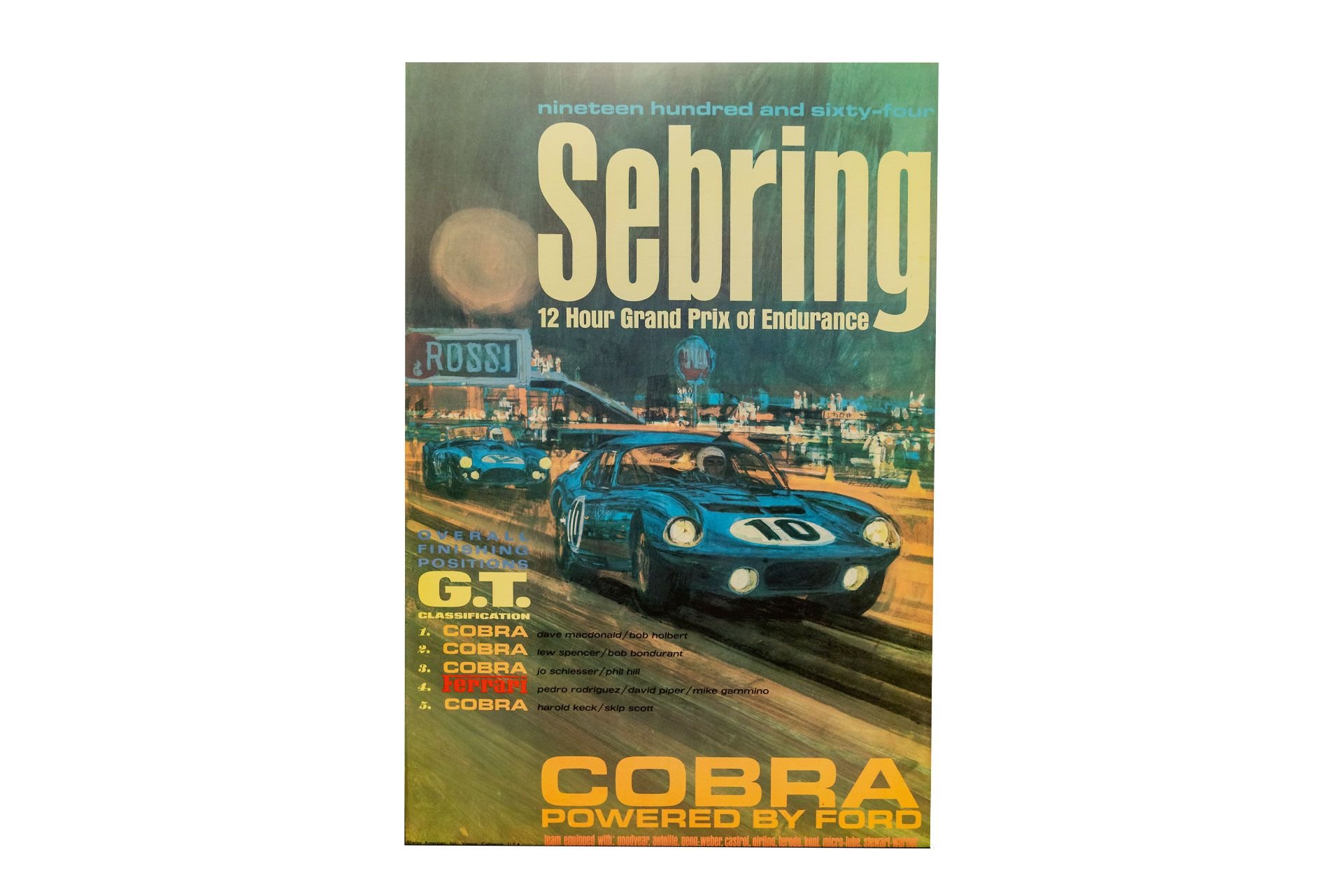 Broad Arrow Auctions | Sebring Poster, Framed and Mounted on Posterboard
