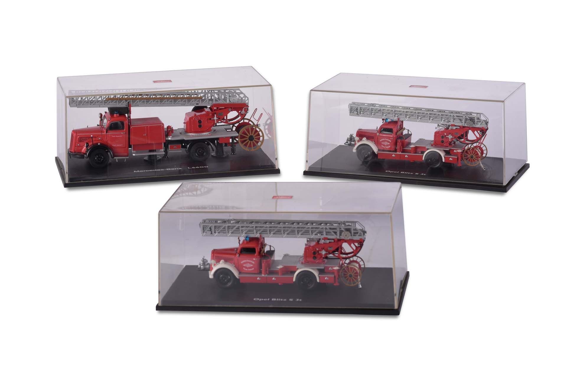 For Sale Group of three Fire Truck Models