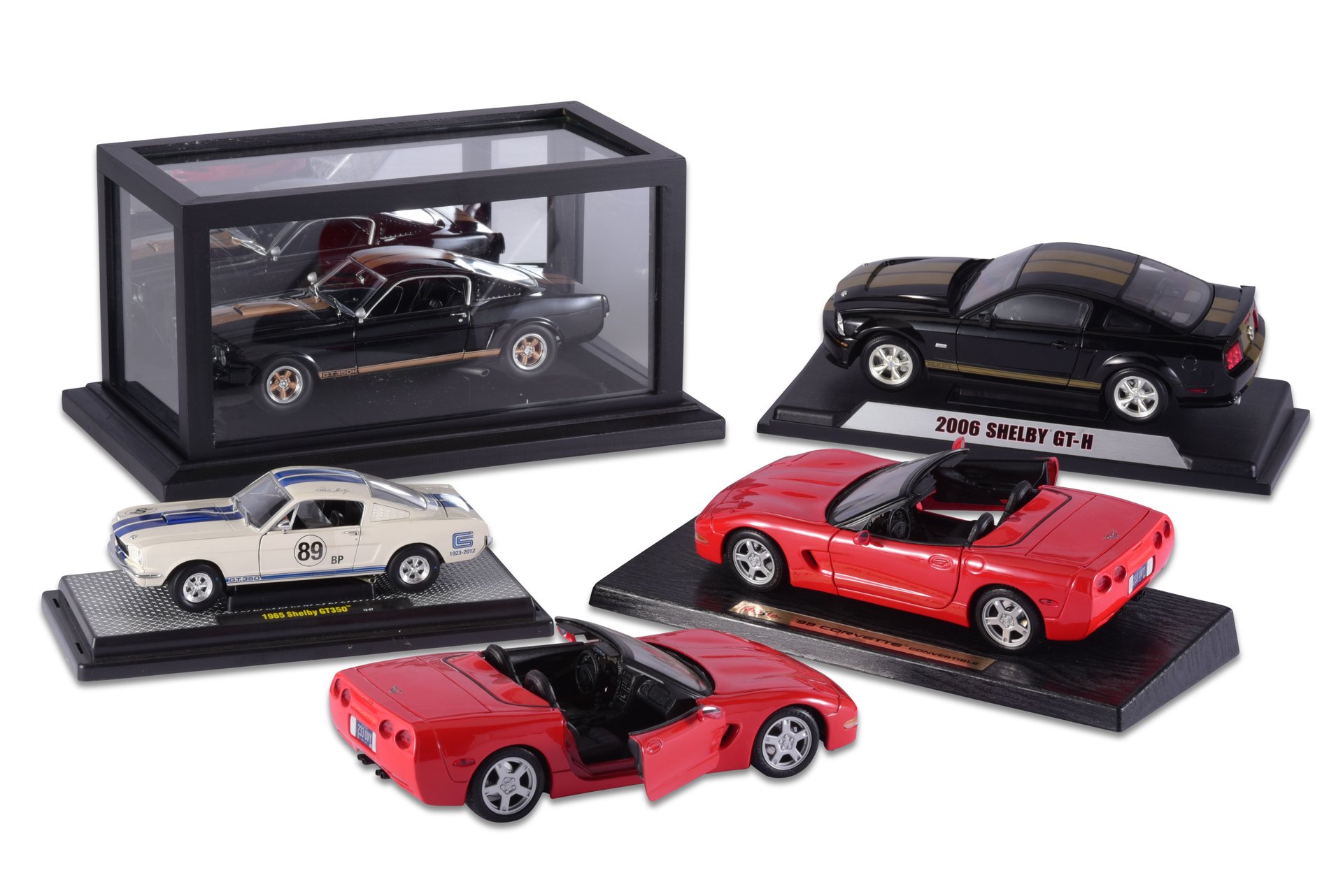 For Sale Group of 5 Cars Including Ford GT in Glass Display Case