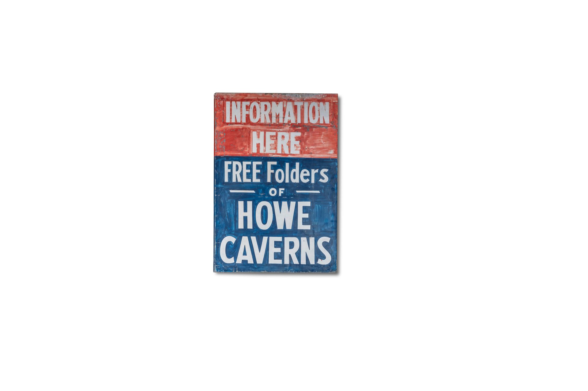 For Sale 'Howe Caverns' Metal Sign, Double-Sided
