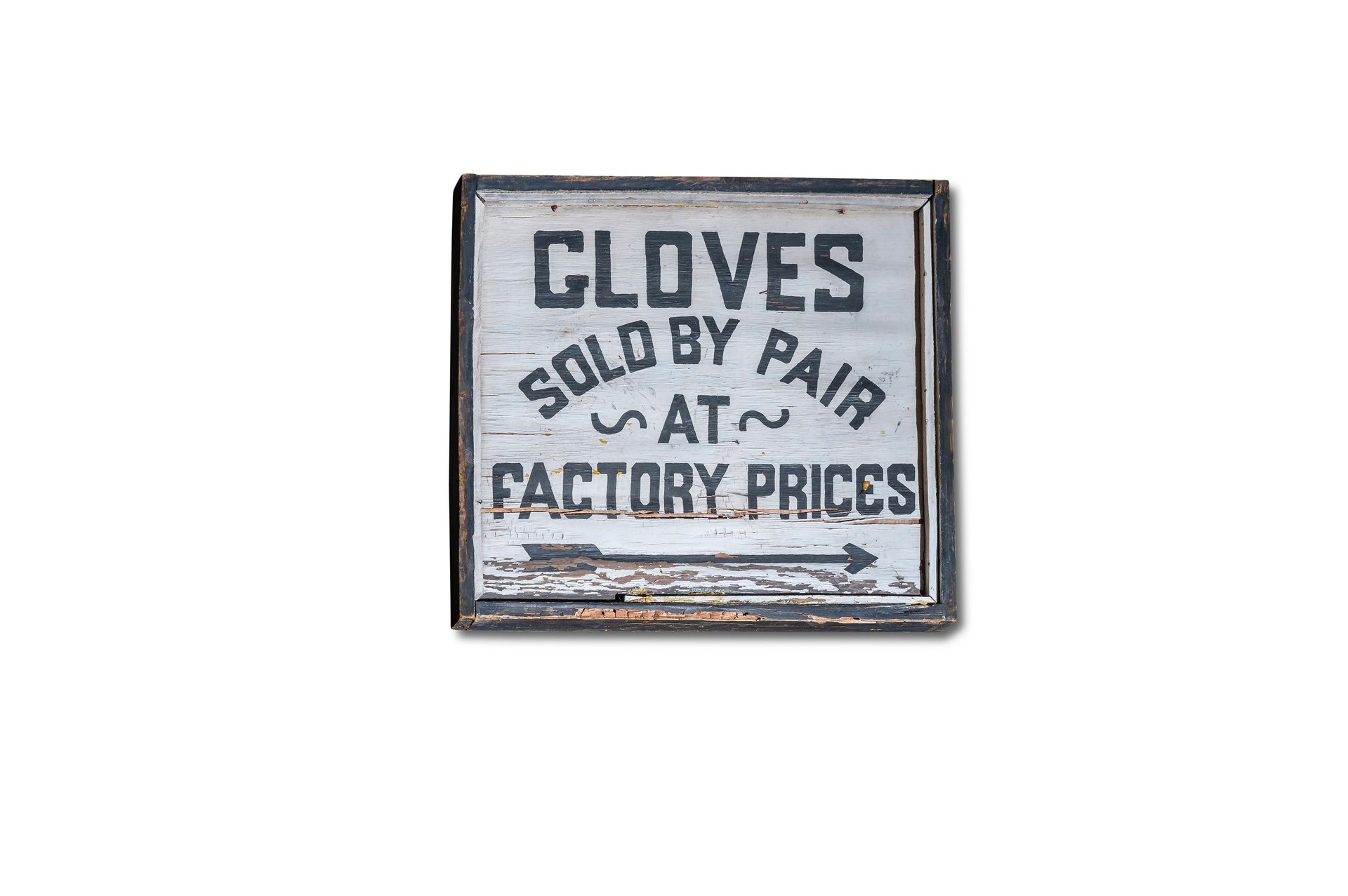 For Sale 'Gloves Store Advertisement' Wood Sign