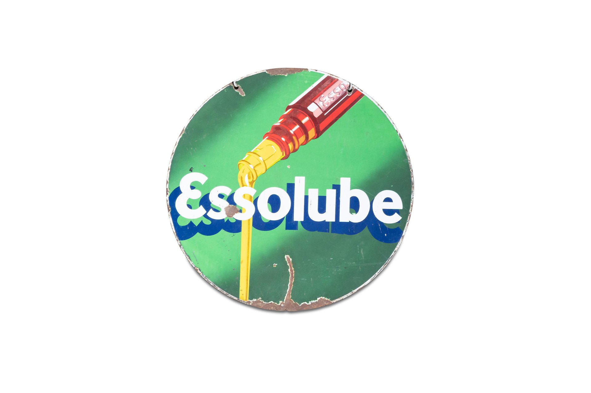 For Sale 'Essolube' Porcelain Sign, Double-Sided