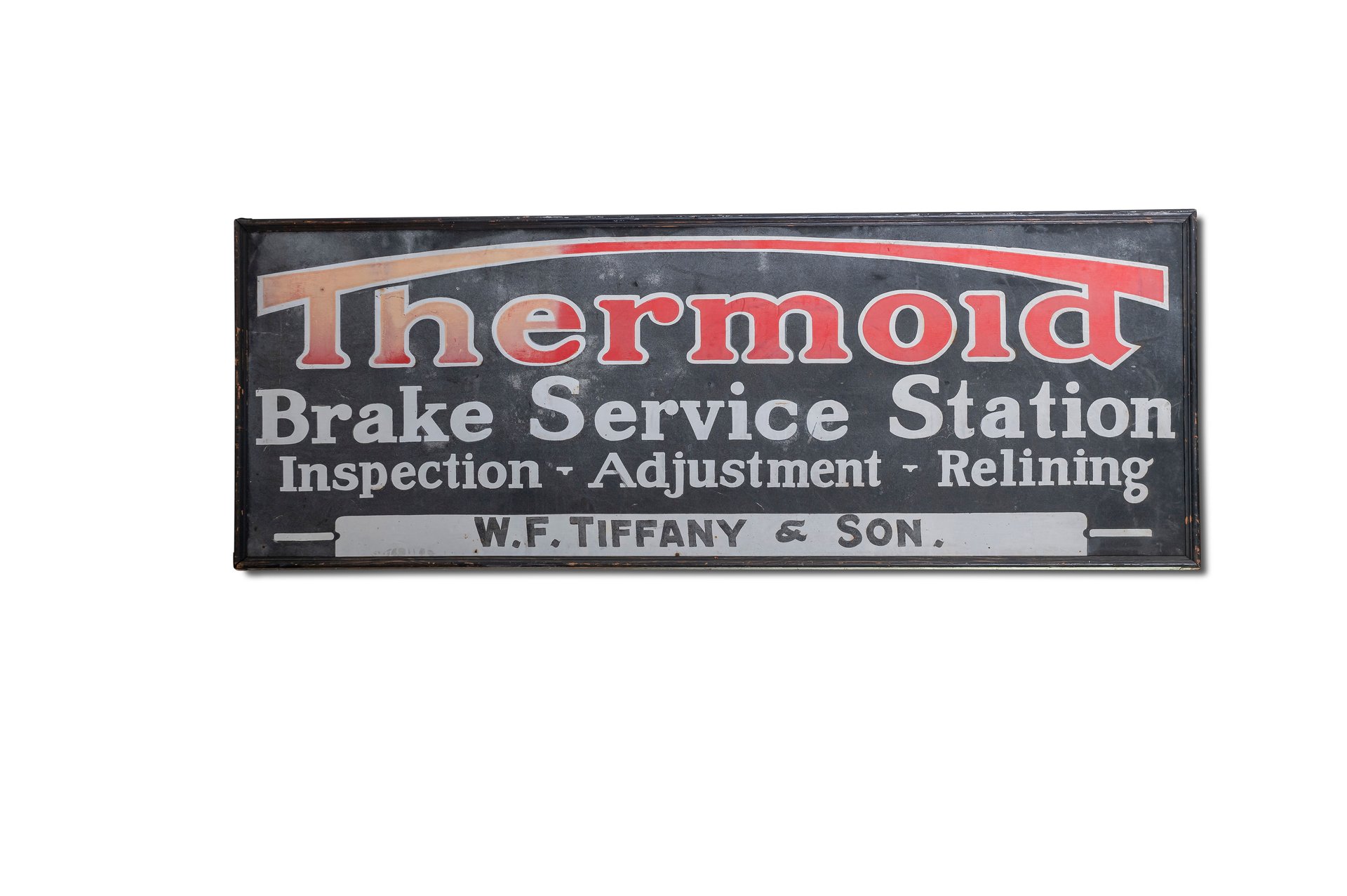 Broad Arrow Auctions | Large 'Thermold Brake Service Station' Painted Sign