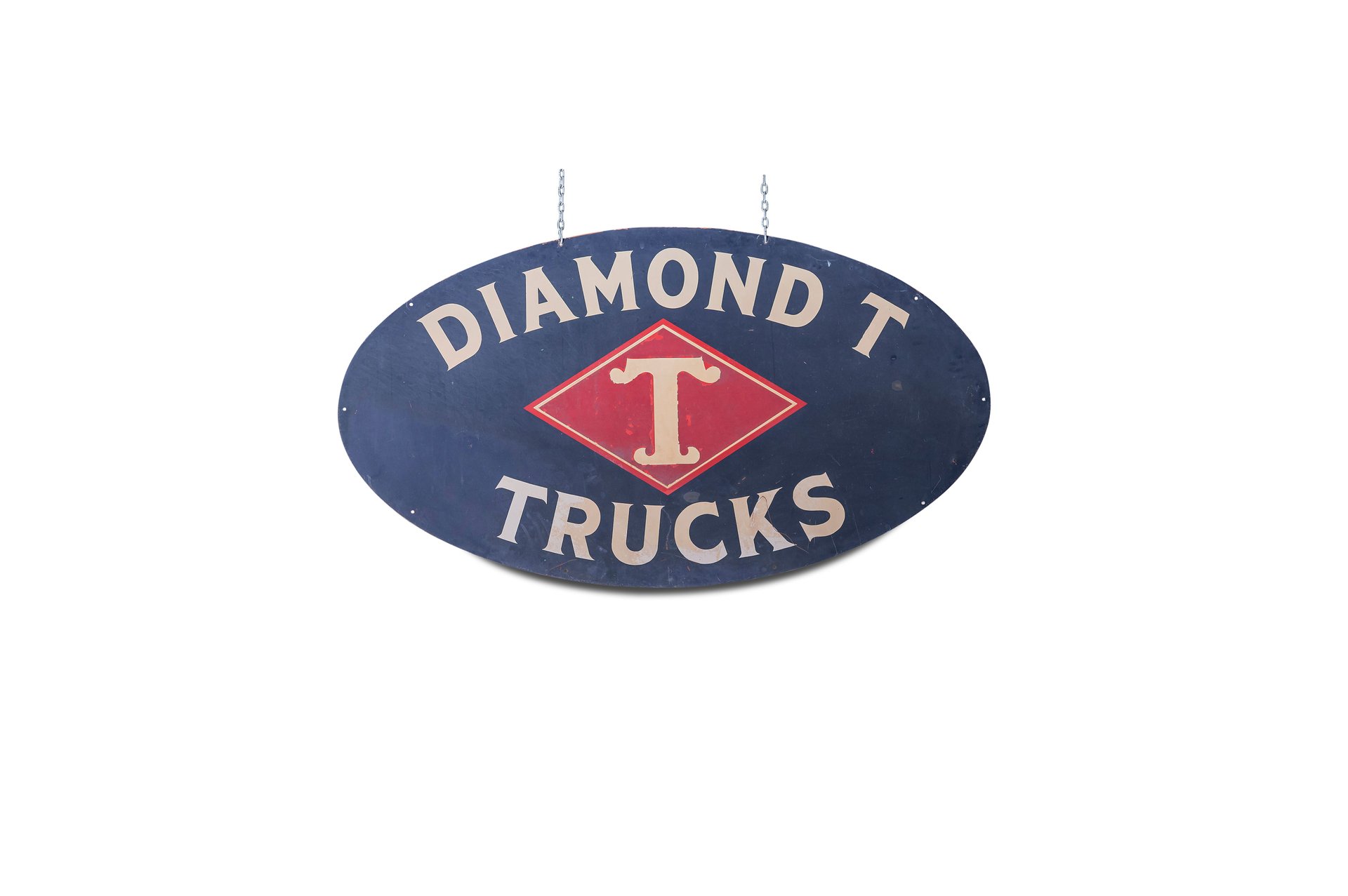 For Sale 'Diamond T Trucks Dealership' Painted Metal Sign