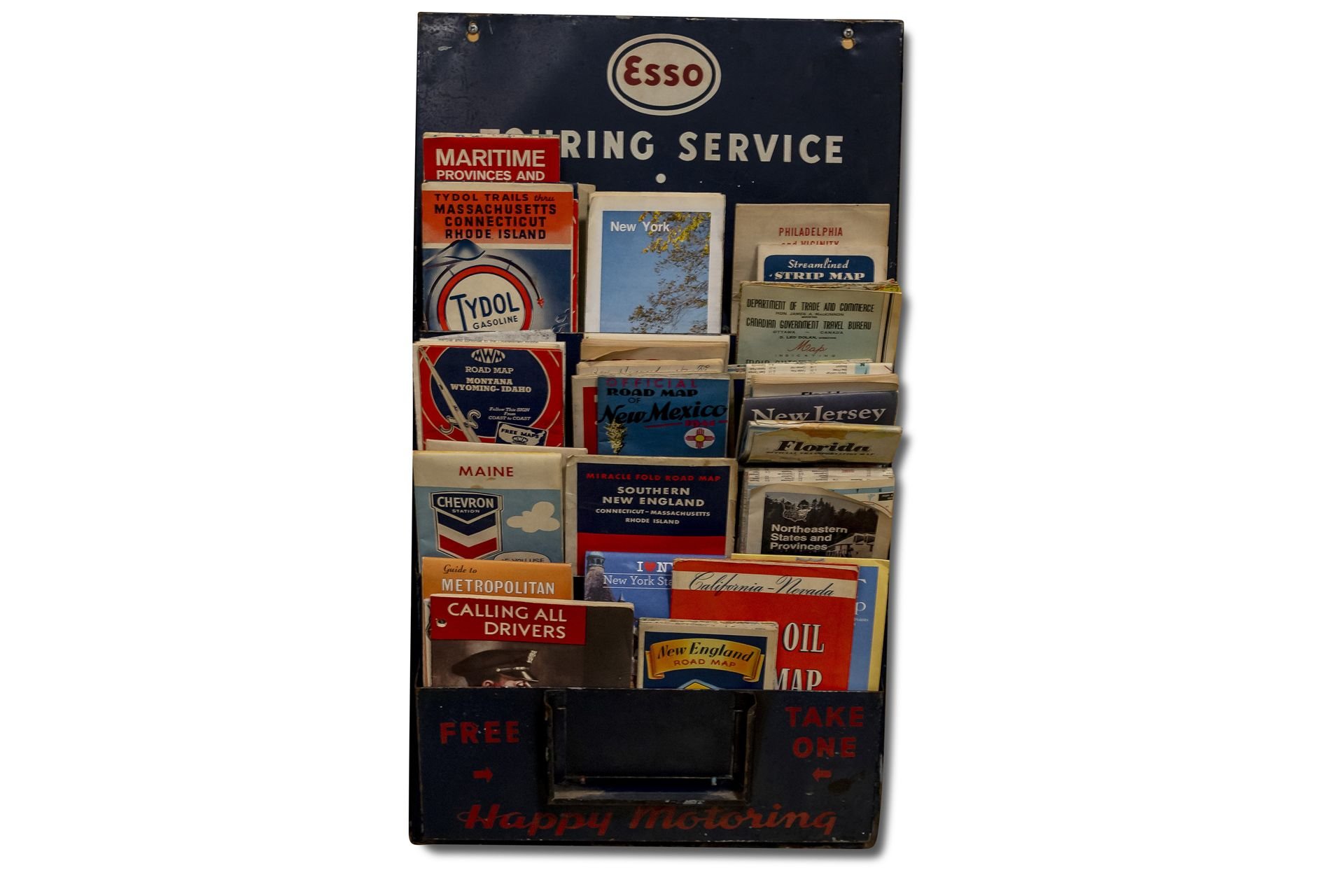 For Sale 'Esso' Touring Service Enamel Map Display