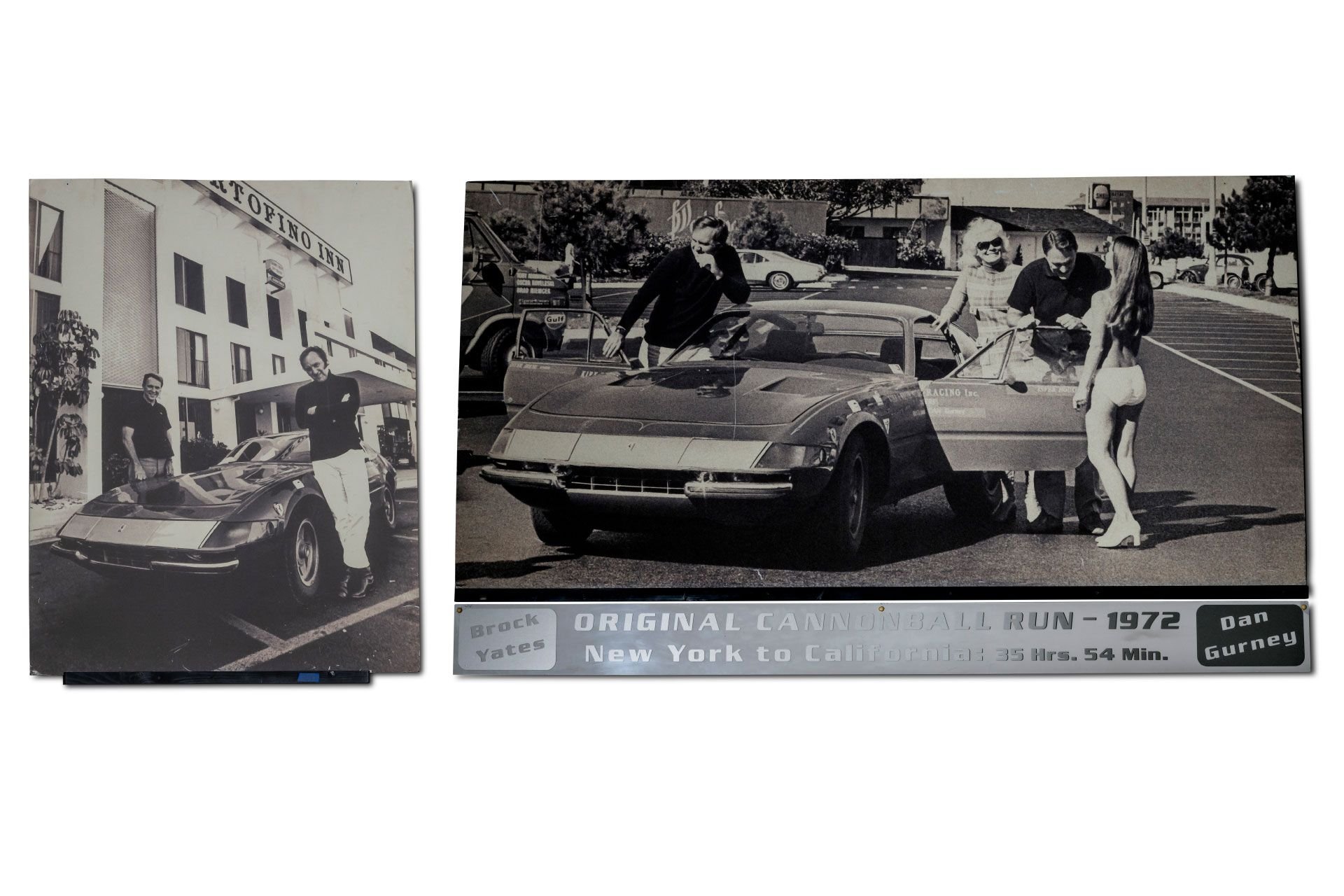 For Sale 'Brock Yates Cannonball Run' Poster Board Images, Set of 4 and Framed illustration