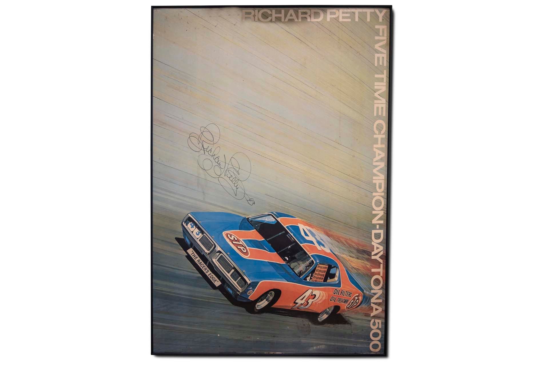 For Sale Framed Richard Petty Tribute Poster, Signed