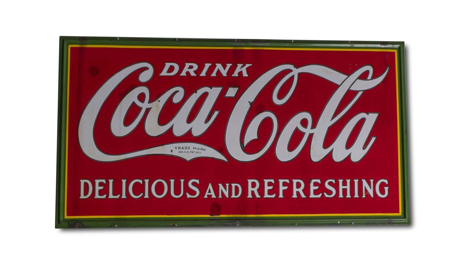 Broad Arrow Auctions | Very Large 'Coca-Cola' Porcelain Sign