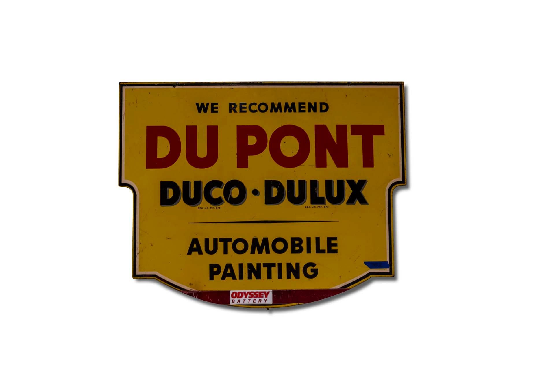 Broad Arrow Auctions | 'DuPont Automobile Painting' Painted Metal Sign