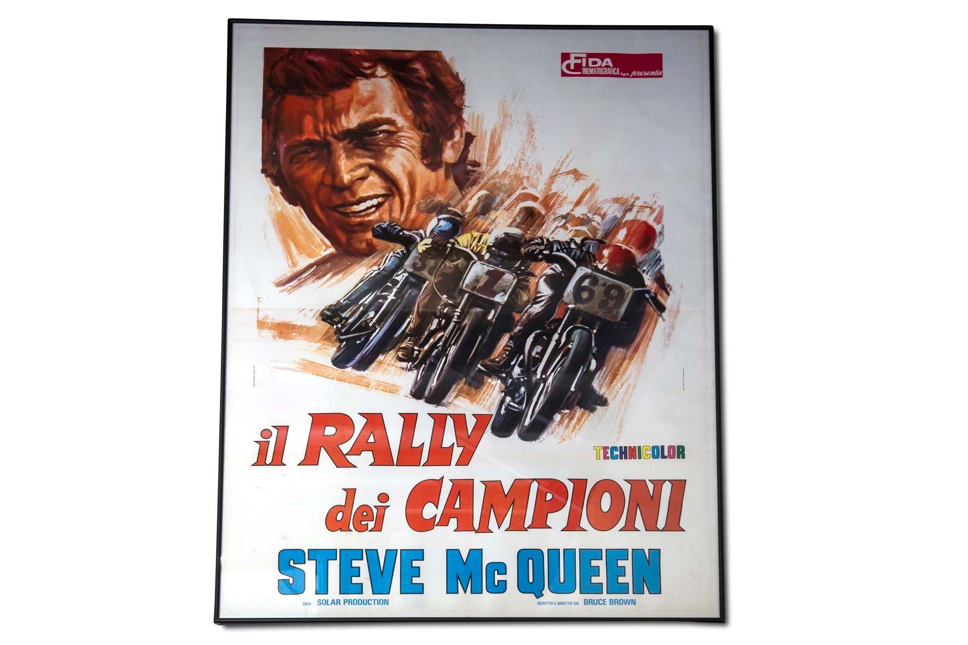 For Sale Pair of Framed Steve McQueen posters; (1) Oversized Movie Poster (2) Single Sheet Movie Poster